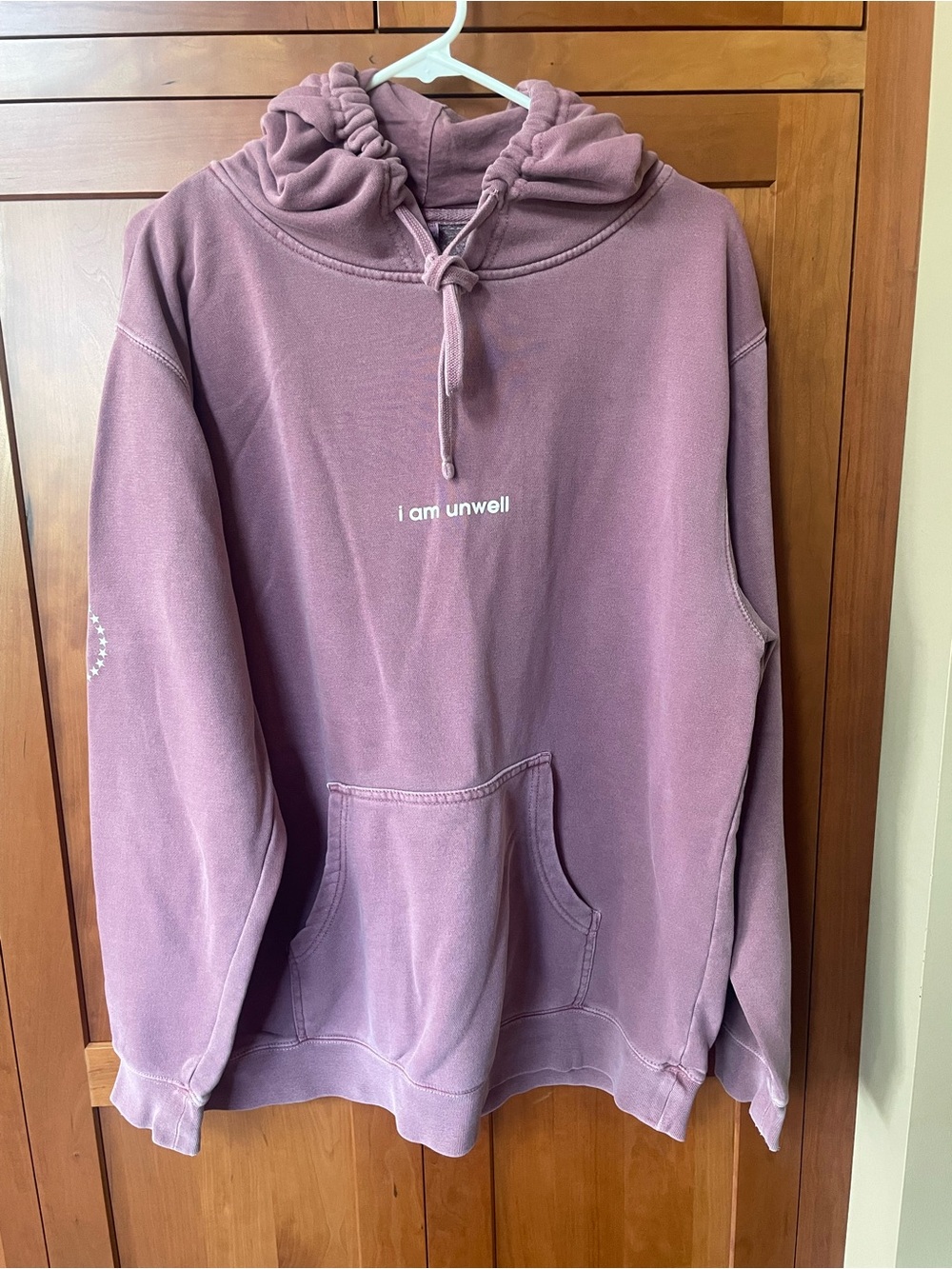 Dusty Mauve Graphic Hoodie Sweatshirt - 'i am unwell' from Barstool Sports
